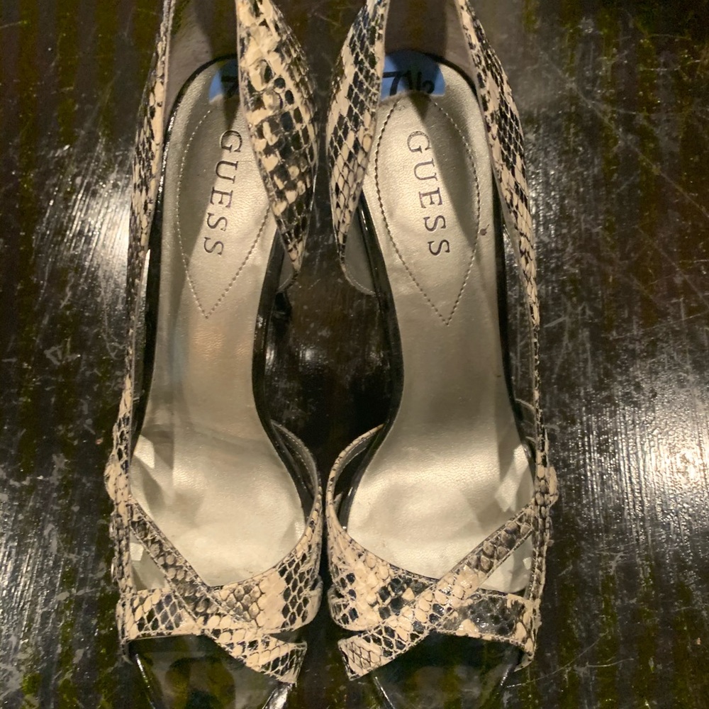 Guess Snake Skin Pumps worn once